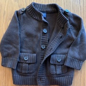 Gap brown baby boy cardigan